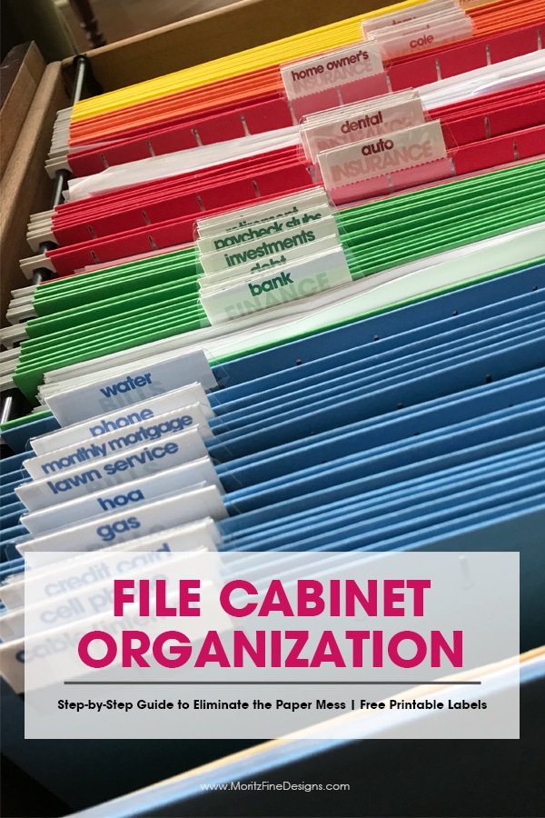 simple steps to get your file cabinet organized with free