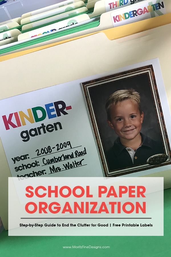 school paper organization | free printable organizing labels | how to organize your kid's papers | organizing school paper ideas