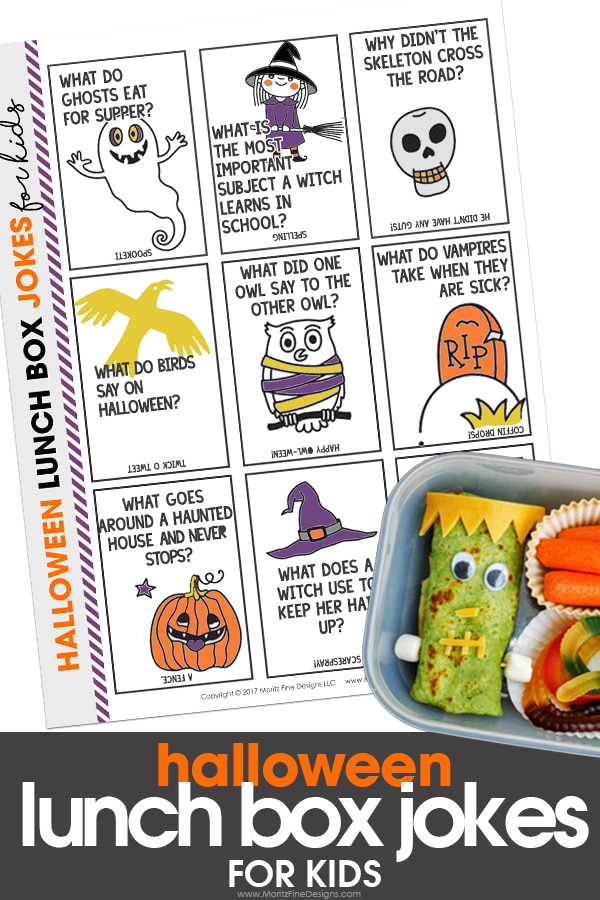Halloween lunch box jokes | free printables for kids | make your kids laugh | funny lunch box jokes