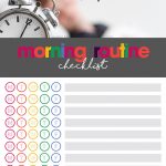 The Secret to Successful School Mornings | free printable | morning routine chart | kids, tweens & teens morning checklist