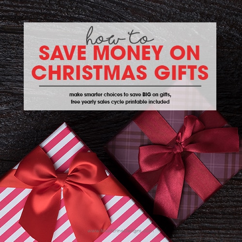 How to Save Money on Christmas Gifts | Free Printable Yearly Sales Cycle Guide | money saving holiday gifts | best time to buy list