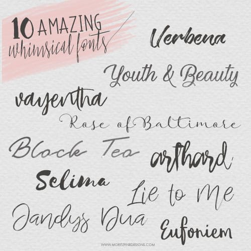 10 Whimsical Fonts Free Hand Written Script Fonts