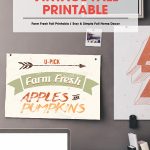 vintage fall printable | free printable | home decor for autumn | farm fresh apples & pumpkins