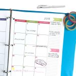 Free Printable Monthly Planner Calendar | 2018 | 2-Page spread includes 17 months
