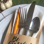 Thanksgiving Utensil Holder | Free Printable Silverware Holder | Grateful list | Create your list of gratitude