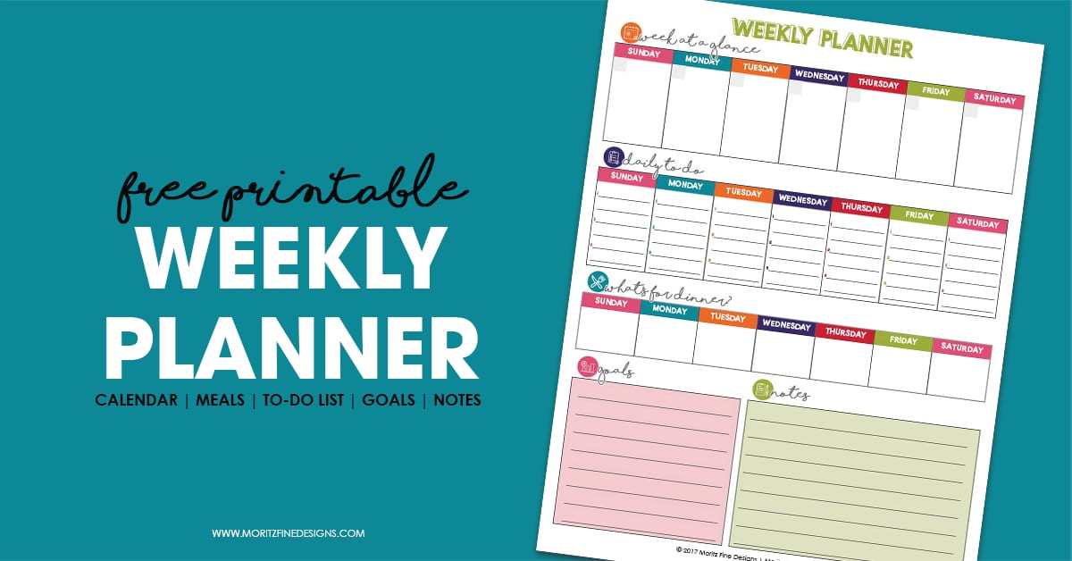 Weekly Planner // Free Printable to get your week organized | Organization Tips & Tricks