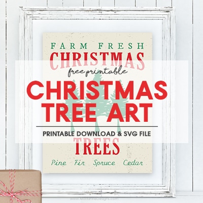 Christmas Tree Art Printable {Pottery Barn Knockoff!}