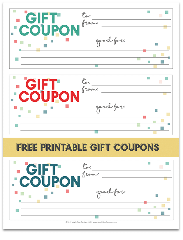 10 Experience Gifts To Give This Holiday Season Printable Gift Coupon