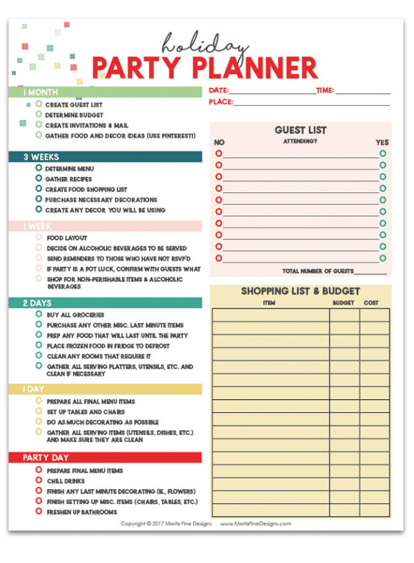 Christmas Event Planner Template