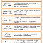 orange essential oil recipes | easy tips to use orange essential oil | chemical free living | free printable