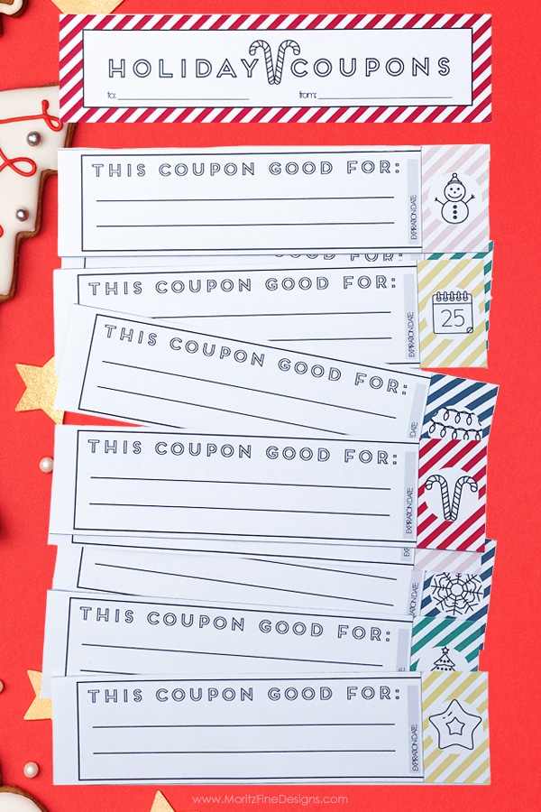 This free Stocking Stuffer Holiday Coupon Book is perfect for kids, teens and adults. A perfect inexpensive stocking gift idea. #holidaytipsandtricks #stockingstufferideas #holidaycouponbook #freeprintable.