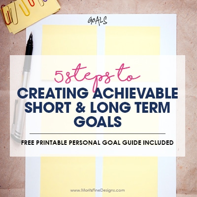 Learn to create achievable short & long term goals with the free printable goal setting worksheets, used to create goals and set a timeline to achieve them.