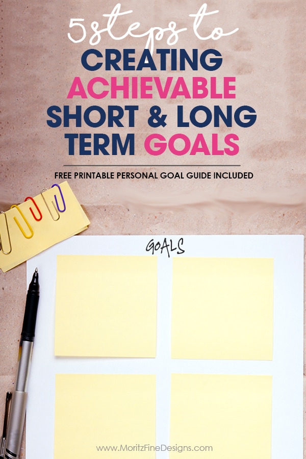 Learn to create achievable short & long term goals with the free printable goal setting worksheets, used to create goals and set a timeline to achieve them.