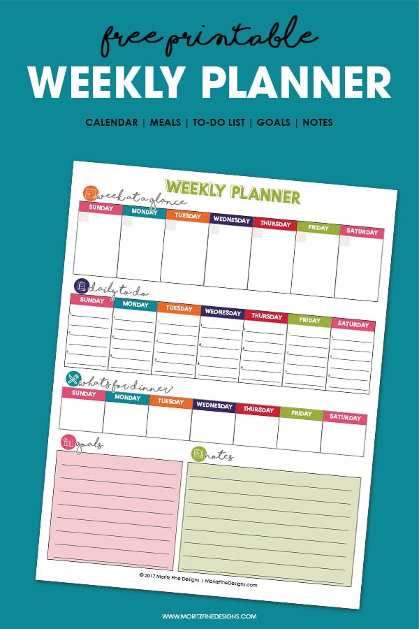 Weekly Planner // Free Printable to get your week organized | Organization Tips & Tricks