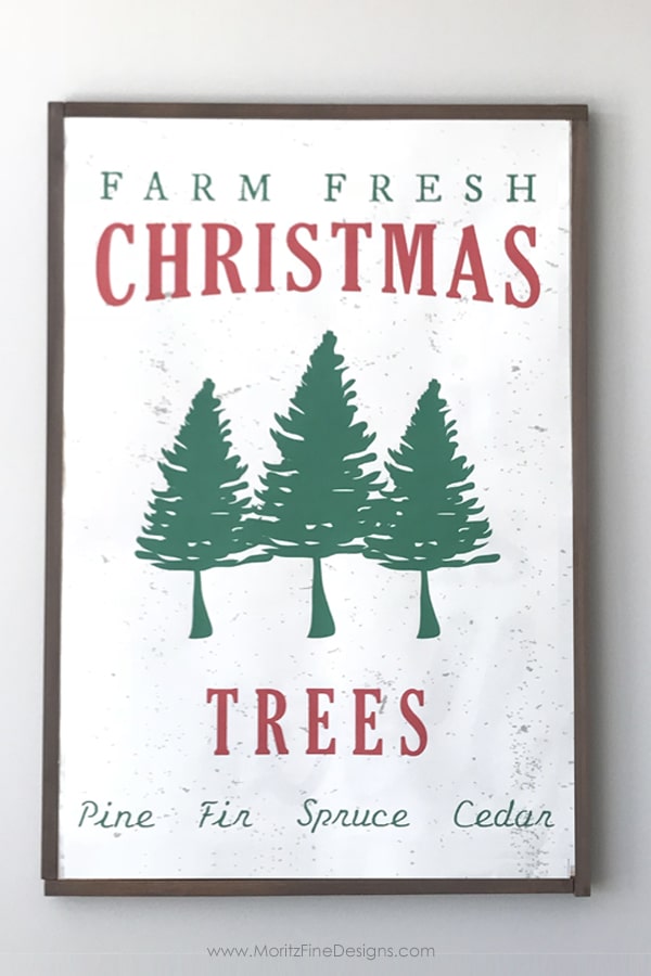 Christmas Decor Free Printable | Christmas Tree Art | Pottery Barn knockoff | SVG cut file