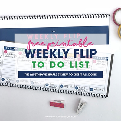 Weekly Flip To Do List | Free Printable List Organizer