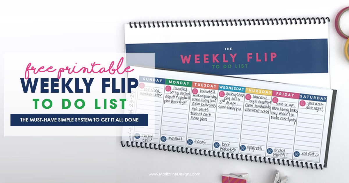 This is a must-have, simple printable weekly to-do list system to get it all done. This free system will help you get your daily goals done and create a weekly menu plan #todolist