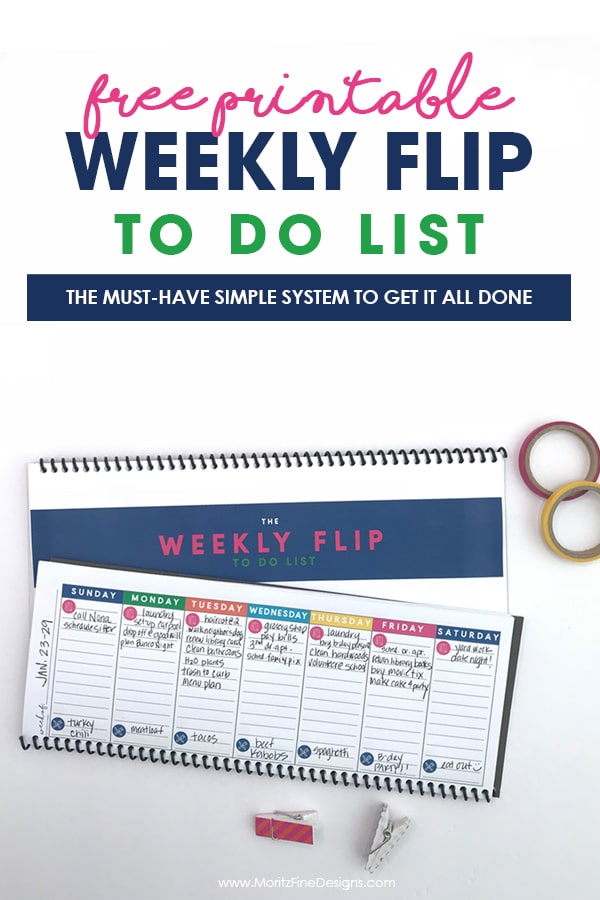 This is a must-have, simple printable weekly to-do list system to get it all done. This free system will help you get your daily goals done and create a weekly menu plan #todolist