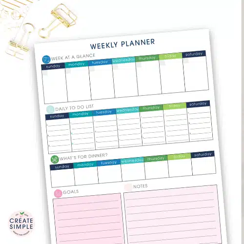 Printable Weekly Planner