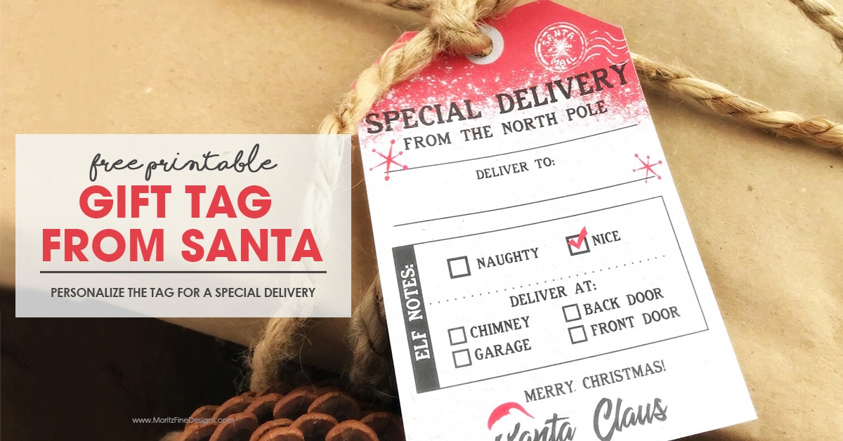 Printable gift labels from santa