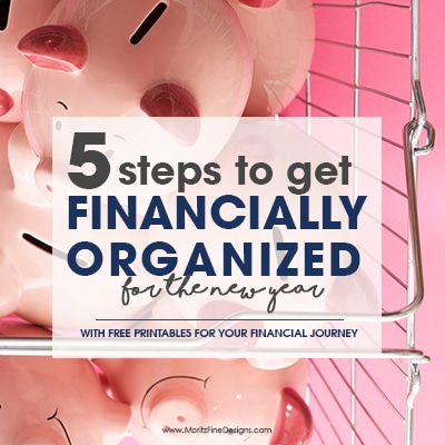 Follow the 5 actionable steps, along with the free printable worksheets, and you can get financially organized this year.