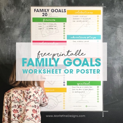 Family Goal Worksheet Free Printable