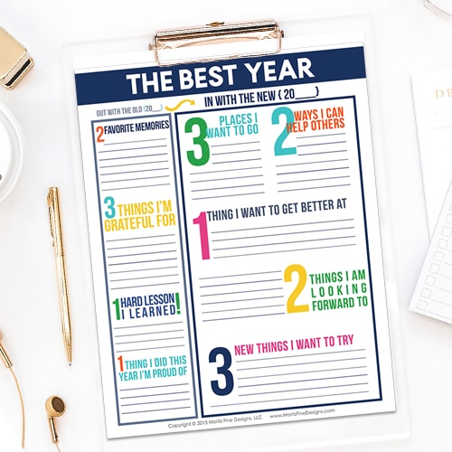 Take time to reflect on the past year and set goals for the new year using the Goal Setting Worksheet. Download now for free, it's great for kids & adults!