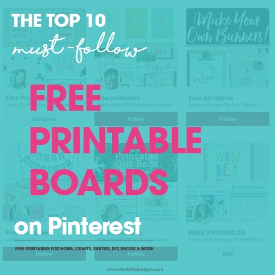 Top 10 Free Printable Pinterest Boards