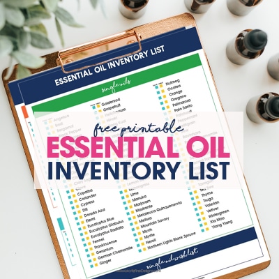 Essential Oil Inventory List