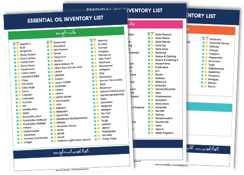 Young Living Essential Oils Guide Chart