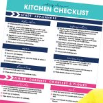 It's time to get that dirty kitchen clean. Use this free printable Deep Clean Kitchen Checklist to get your kitchen clean in no time at all. This simple guide keeps you on track and focused to getting your cleaning project done quickly!