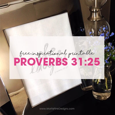 She Laughs | Proverbs 31:25 Free Printable