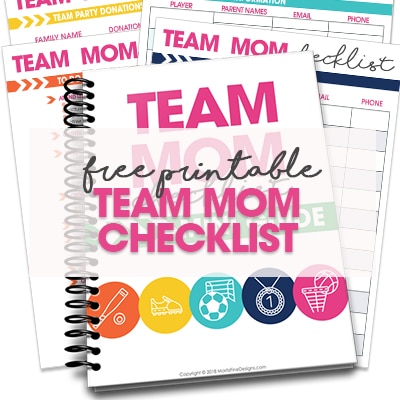 Feeling overwhelmed with all the tasks a team mom must do? Use the Team Mom Checklist Mini-Guide to make sure you keep your kid's team completely organized.