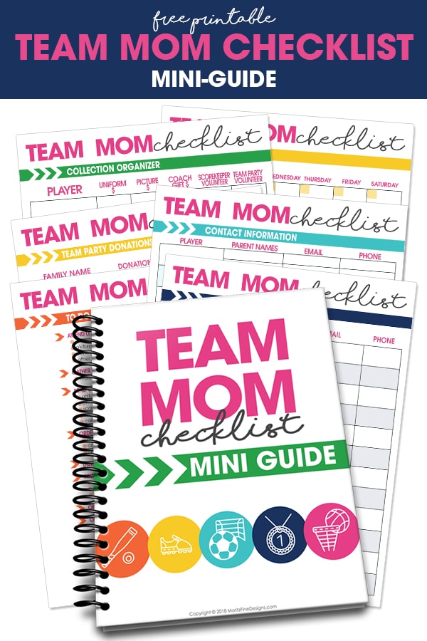 Team Mom Checklist Mini Guide Free Printable Download