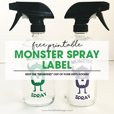 DIY Monster Spray with Free Printable Label