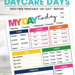 Use this free printable "My Day" Daycare Report and be confident that you know what happened with your child while they spend the day with their caregiver.