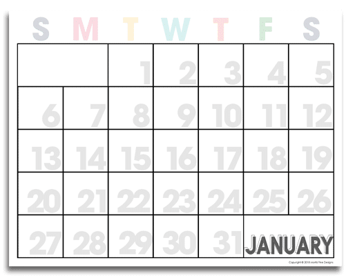 This free 2019 printable calendar is exactly what you need to get organized. It's easy to download, print and begin using instantly.