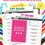 Your kids can tell all about themselves as they enter and leave each grade with these fun free First & Last Day of School Interview printables.