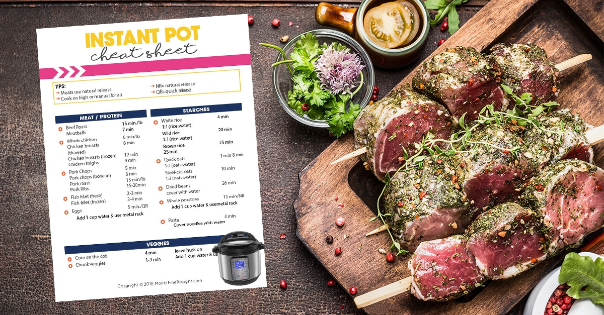 Prompt Pot Cheat Sheet for Cooking Periods Free of charge Printable graphic about Instant Pot Cheat Sheet Printable identify Quick Pot Cheat Sheet for Cooking Situations Absolutely free Printable