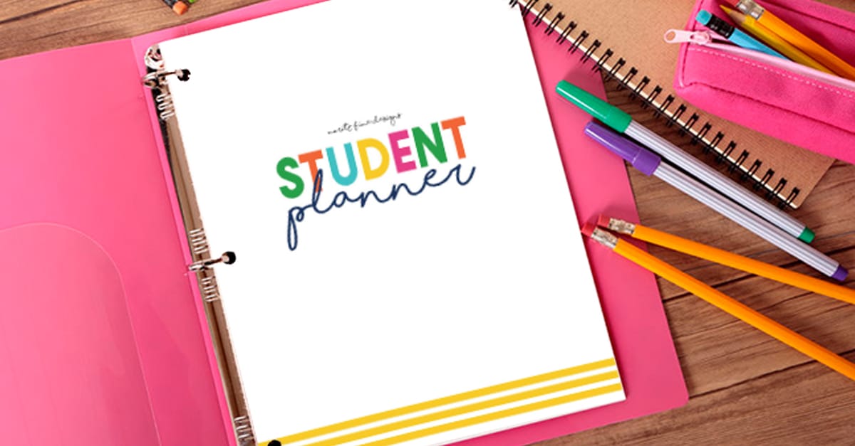 free printable student planner elementary junior high college student planners and organizers