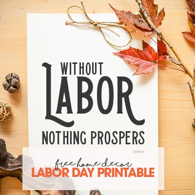 Labor Day Home Decor Printable