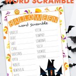 Have fun celebrating Halloween at home or at school! Kids will have a blast trying to unscramble the words in this free printable Halloween Word Scramble!