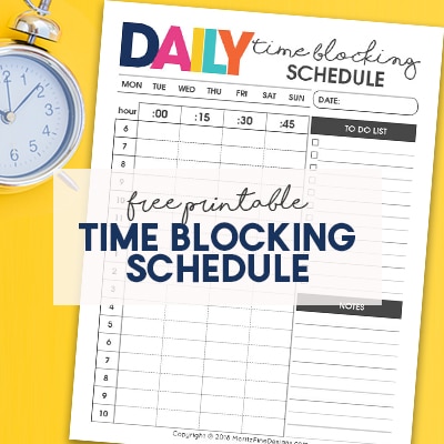 Daily Time Blocking Schedule