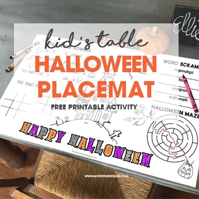 Halloween Placemat for Kids