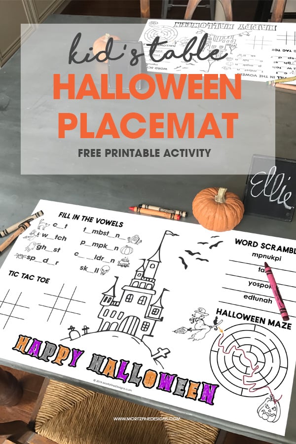 Make Halloween even more fun for the kids...at mealtime use the free printable Halloween Placemat so the kids have lots of fun activities to work on.