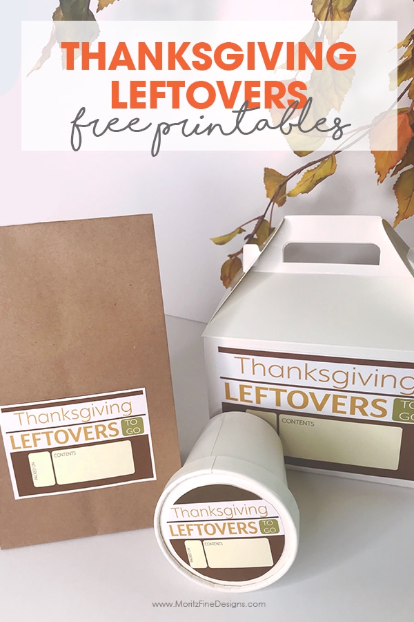 Use these Thanksgiving Leftover Containers to send home all of that extra turkey and stuffing. Prep the containers beforehand with the free printable labels.