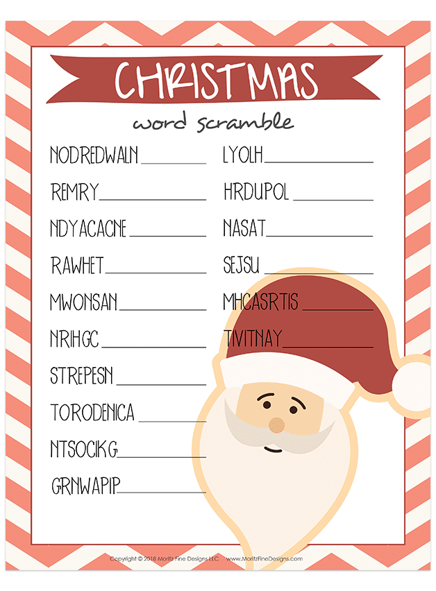 Kids of all ages will love this super fun holiday activity. TheChristmas Word Scramble is a fun classroom activity or even for your Christmas party.