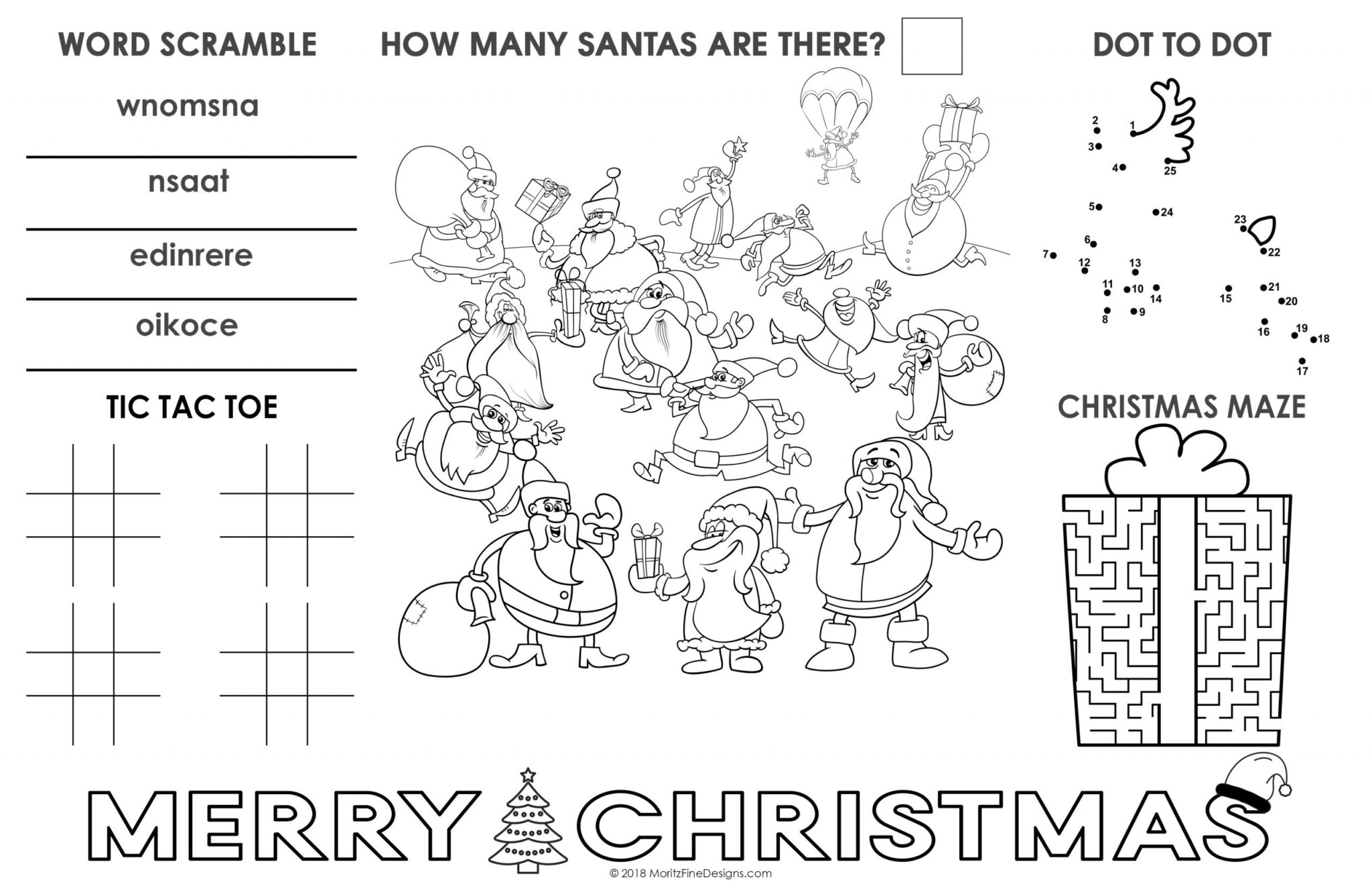Make Christmas even more fun for the kids...at mealtime use the free printable Christmas Placemat so the kids have lots of fun activities to work on.