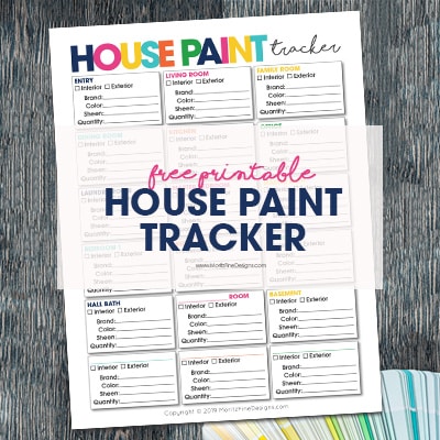 Printable House Paint Planner