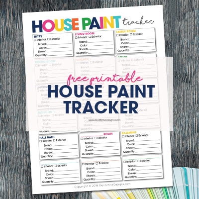 Keep track of all the paint colors in your home in one location with this easy to download free printable House Paint Planner.